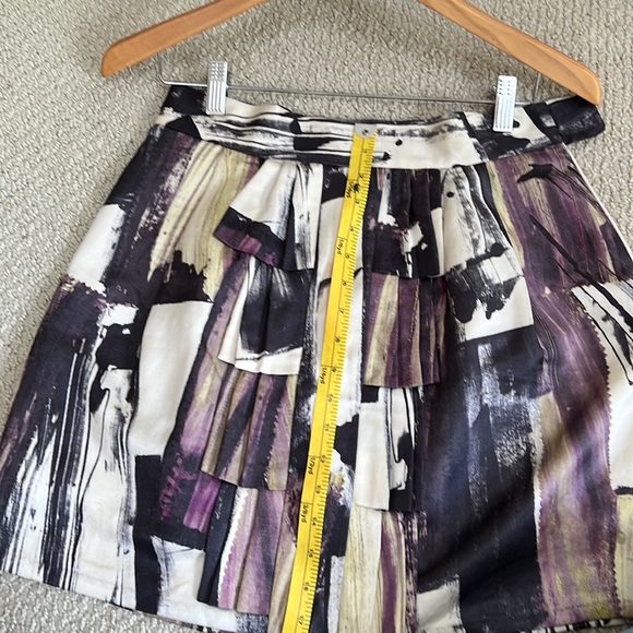 Anthropologie Abstract Print Wool and Silk Mini Skirt  By Fei fits like Size 6/8 - Picture 5 of 7